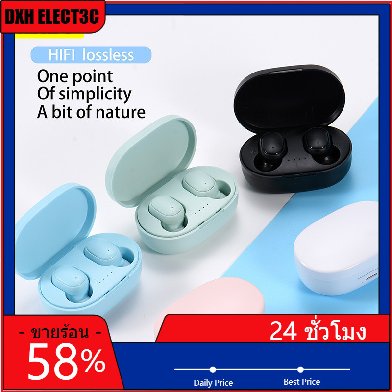 Original A6S TWS ชุดหูฟังไร้สายหูฟังบลูทูธกีฬาหูฟังสเตอริโอ Fone หูฟังบลูทูธสําหรับสมาร์ทโฟนทั้งหมด