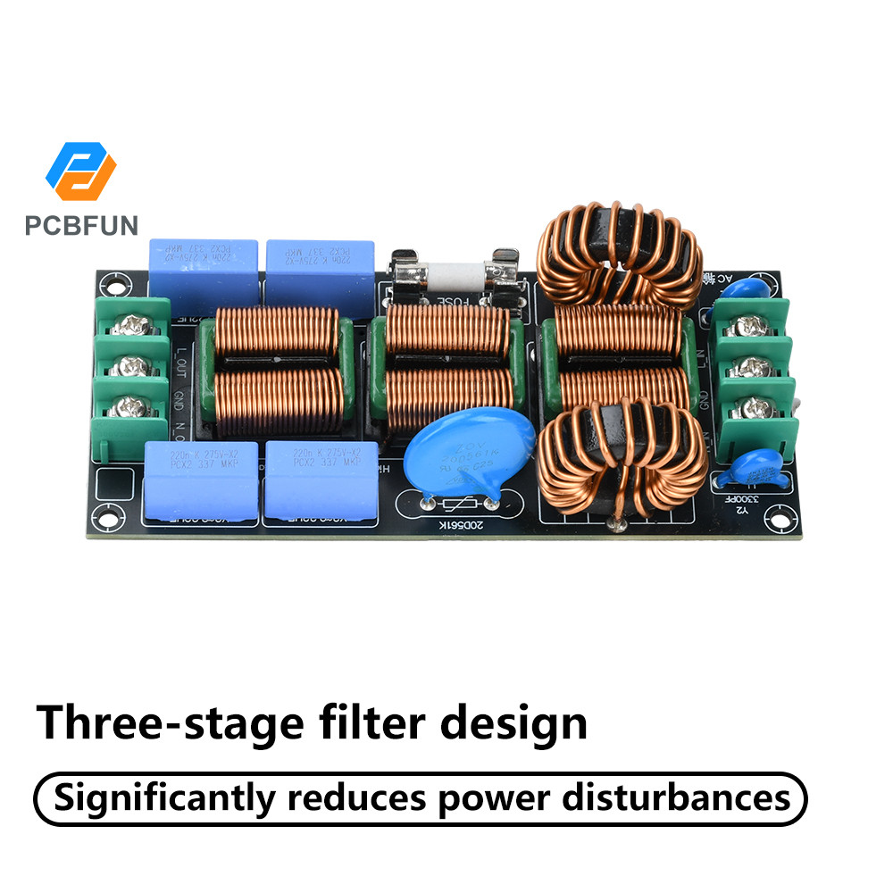 Pcbfun AC 110-250V เสียงสี่ระดับ Ac 220V แหล่งจ่ายไฟ Emi แม่เหล็กไฟฟ้ารบกวนกรอง Power Filter 16A สํา