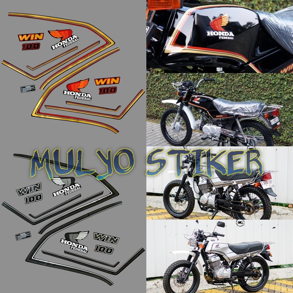 รายชื่อสติ๊กเกอร์ STRIPING Honda Win 100 Federal Series รายการรถจักรยานยนต์คุณภาพมาตรฐาน Body Fullse