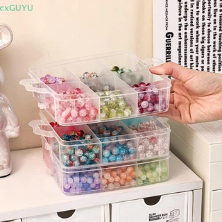 [cxGUYU] 1/2/3/4 ชั้นโปร่งใสปรับ Stackablepartment Slot กล่องเก็บพลาสติกสําหรับจัดระเบียบของเล่นเครื่องประดับอุปกรณ์เสริม PRTA