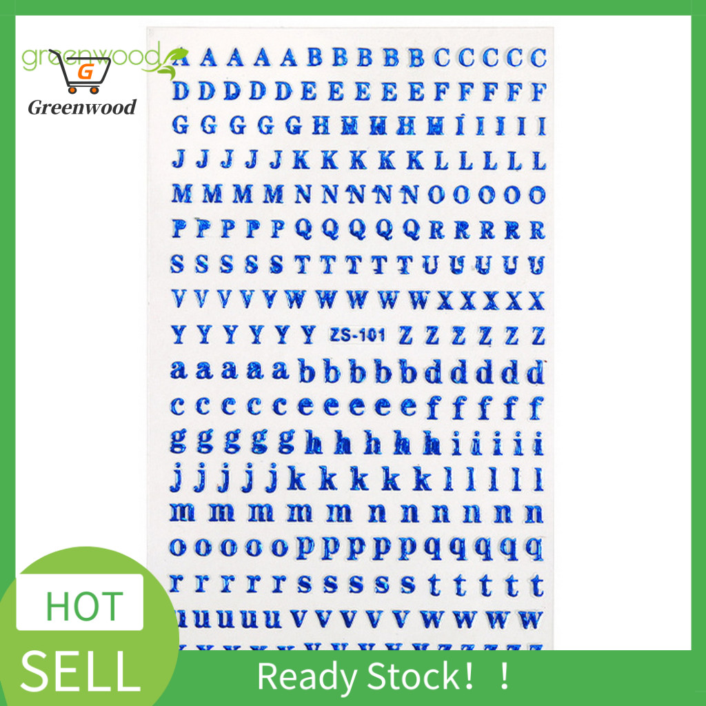 GRE Diy Nail Art Nail Art Accessories 26 ตัวอักษรภาษาอังกฤษสติกเกอร์เล็บ DIY Nail Decals กับ Great S