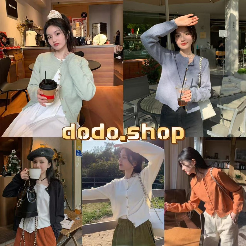 DoDo*พร้อมส่ง*เสื้อคลุมแขนยาว คอกลมจั้มแขนเอวเล็กน้อยแต่งกระดุมสีมุกเก๋ๆผ้านุ่มสีพื้นใส่สบายมาก(1545