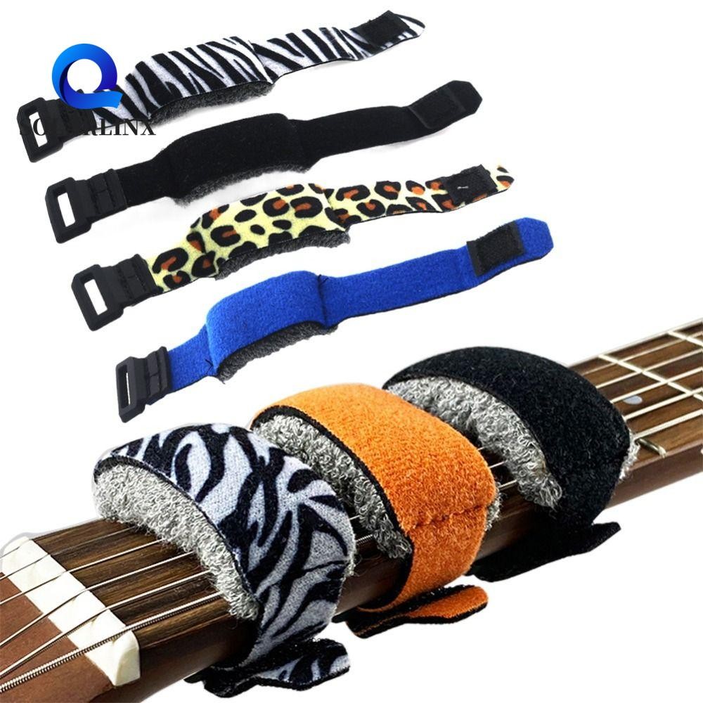 SOLARLINX กีตาร์ Soundproofing เทปกําจัดเสียงรบกวนติดตั้งง่าย Fret Wrap, เครื่องมือกีตาร์เสือดาวพิมพ์สี Plush Guard String ลบเสียงรบกวน Damper Muter Wraps Bass