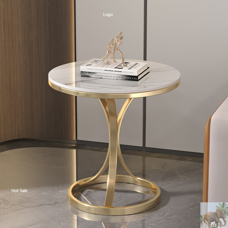 Light Luxury Rock Slab Side Table Small Coffee Table Marble Living Room Sofa Corner Table Simple Mov