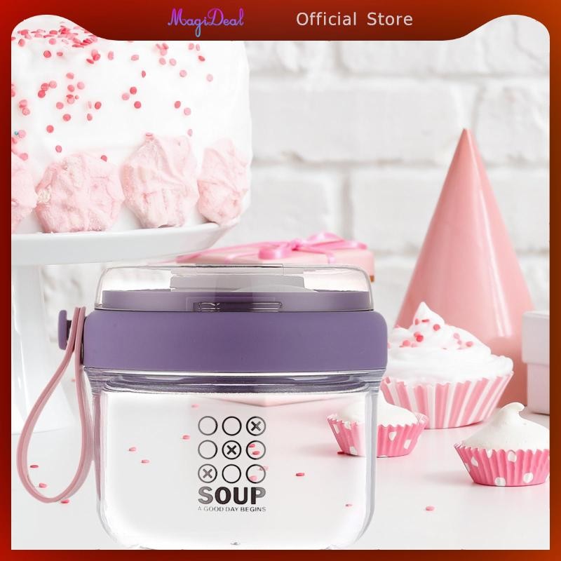 MagiDeal Salad Cup Overnight Oats Containers Oats Jars รูปที่ 2