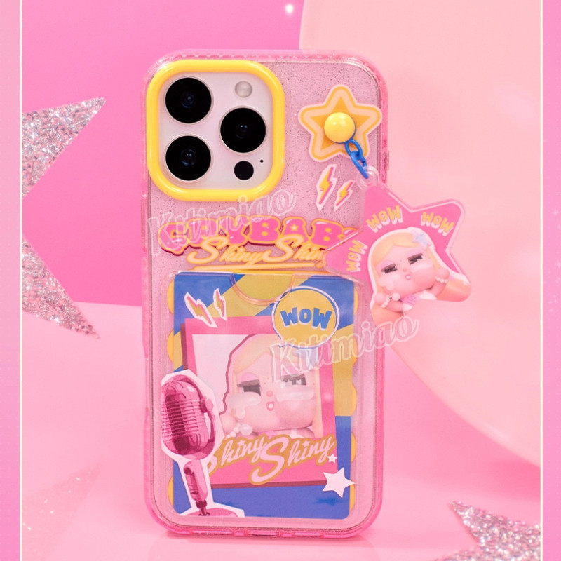 Kitimiao CRYBABY SHINY SHINY series เคสโทรศัพท์มือถือร้องไห้เด็ก iPhone เคสป้องกันต่อพ่วง