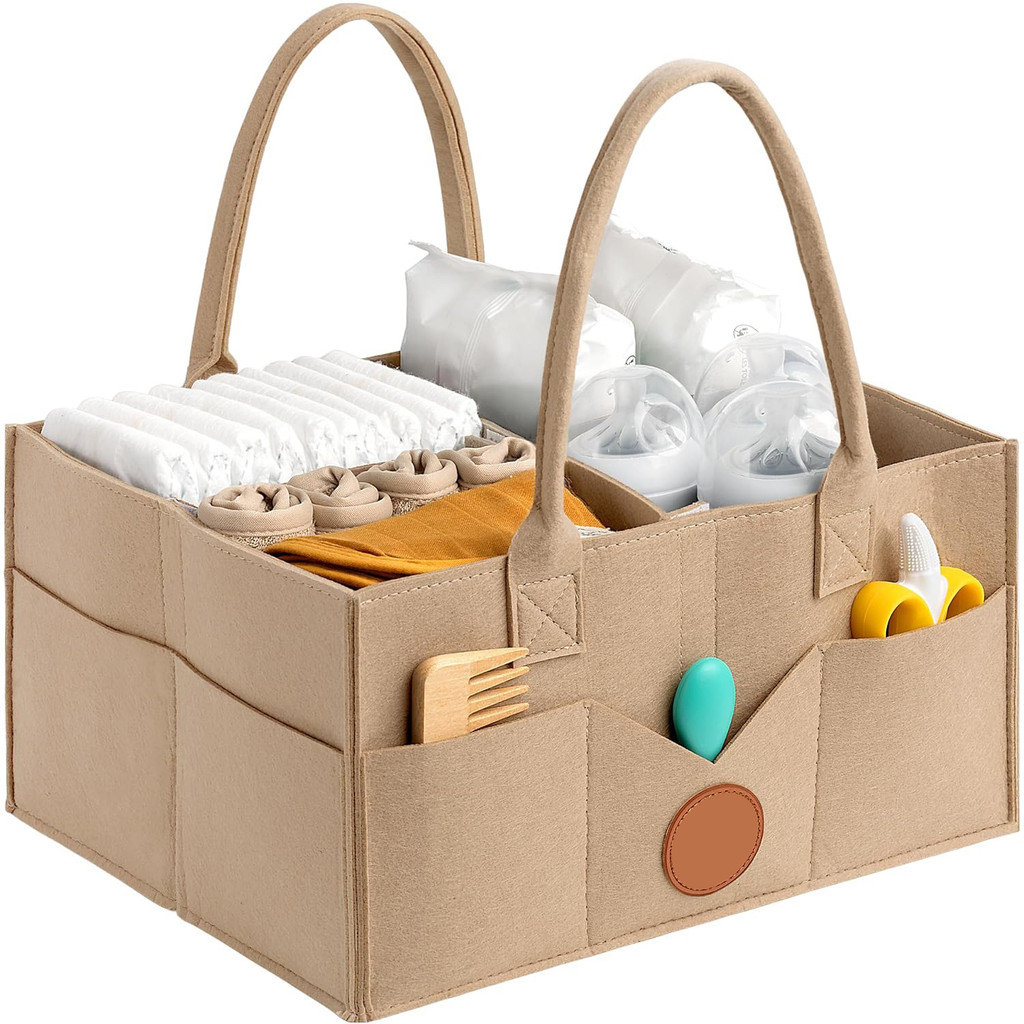 Felt Nappy Bag Outdoor Travel Mummy Bag พับเด็ก Felt Nappy Organiser ผ้าอ้อมเด็ก Organiser กระเป๋าพย