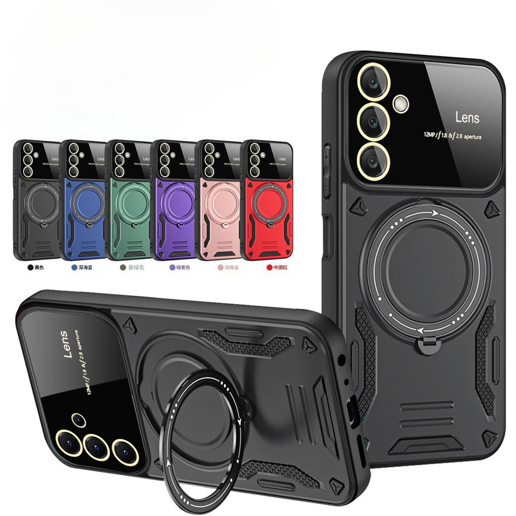 Samsung Galaxy A25 SM-A256E SM-A256E/DS SM-A256E/DSN SM-A256B หมุนแม่เหล็กชาร์จวงเล็บเกราะชุดผสมแบบพ