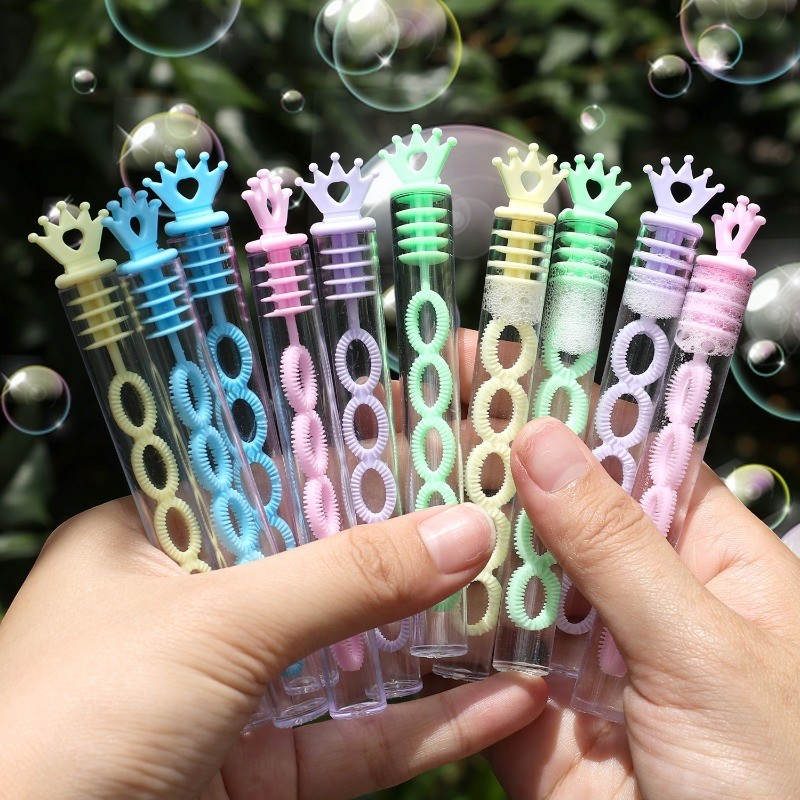 10ชิ้นที่มีสีสันฟองขวดสบู่-มินิเป่าฟองหลอดที่ว่างเปล่า-ห้าหลุมมงกุฎฟองคัน-พ่อแม่และลูกโต้ตอบของเล่น-แต่งงานงานเลี้ยงวันเกิดตกแต่ง ราคา ถูกที่สุด ดีลบีเคเค แกลเลอรีภาพที่ 2