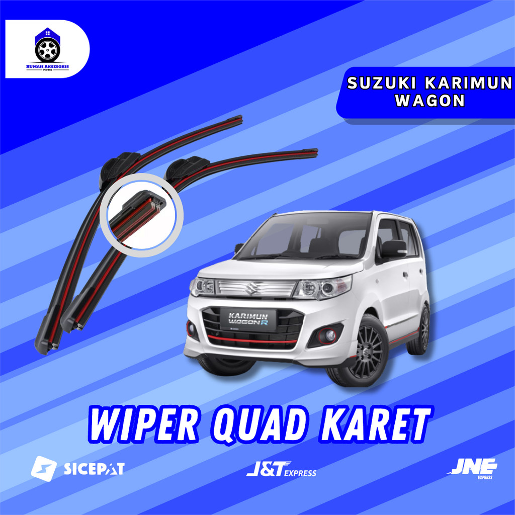 ที่ปัดน้ําฝนรถยนต์ Suzuki Karimun Wagon R Quad Blade 1 ชุดซ้ายขวา W601
