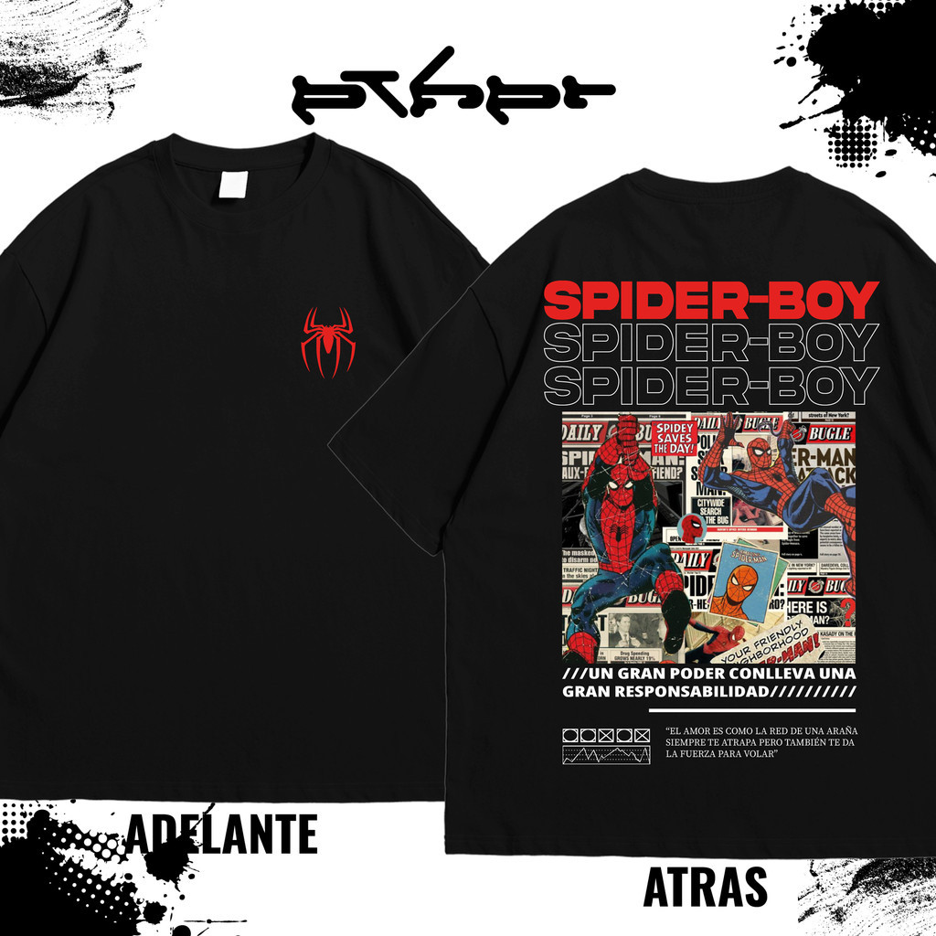 SPIDER GIRL/SPIDER BOY Theme เสื้อยืดรอบคอแขนสั้นออกแบบ Unisex สวมใส่ผ้าฝ้าย 100% วัสดุ Spiderman องค์ประกอบการพิมพ์ S-5XL ขนาดเต็มฤดูร้อน Breathable สบายอะนิเมะอุปกรณ์ต่อพ่วงอินเทรนด์ All-Match Top พร้อมสต็อก Fast Shipping