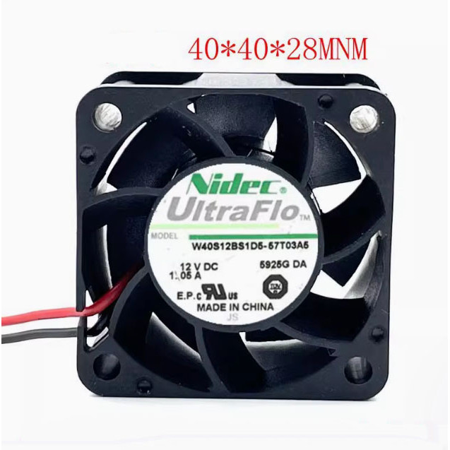 Nidik W40S12BS1D5-57 NIDEC 4028 12V 1.05A พัดลมรุนแรงขนาดเล็ก Mlb4