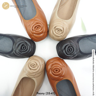 ทรงปกติ ZENACHOO รุ่น Peony รองเท้าคัทชูหนังแกะ สูง 1 นิ้ว ห…