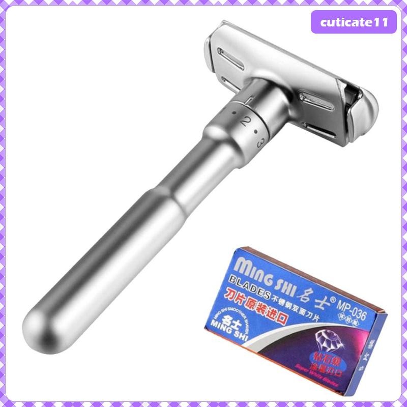 [Cuticate1] Double Edge Safety Razor for Men, Zinc Alloy Classic Safety Razor Beard Shaver