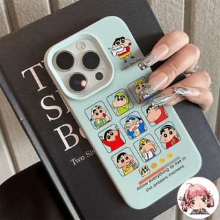 จัดส่งทันที เคสไอโฟน12 การ์ตูนชินจัง สนุก เคสแบบด้าน For IPhone13 11 16 12 14 15 Pro PROMAX 7/8PLUS X/XR/XS เนื้อหนังTPU