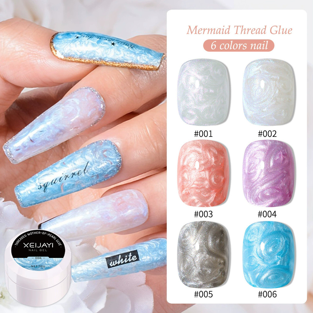 Xeijayi 10g ยาทาเล็บเจล แบบใส เป็นที่นิยม ของขวัญคริสต์มาส ฤดูหนาว สําหรับผู้หญิง 1 ชิ้น