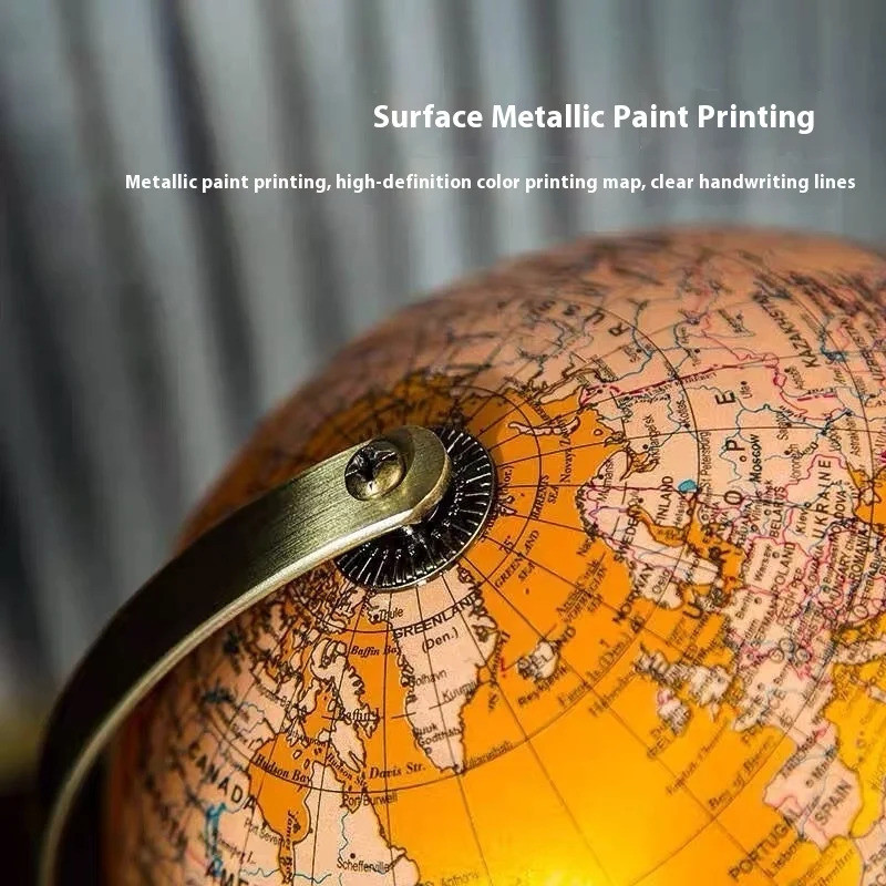 [Legend6] ภาษาอังกฤษ Retro Globe แผนที่ตกแต่งบ้านตกแต่งสํานักงาน World Globe ตกแต่งโต๊ะเครื่องประดับโรงเรียนเด็กภูมิศาสตร์การศึกษา Globe - รูปที่ 4