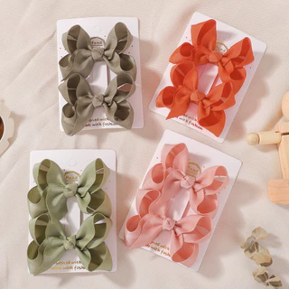 กิ๊บติดผมสำหรับเด็ก ริบบิ้นโบว์แฮนด์เมด grosgrain แฟชั่น boutique