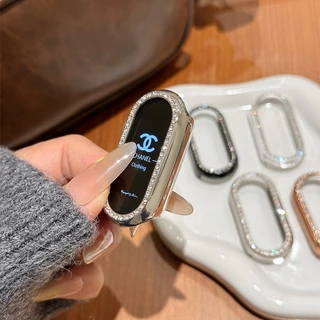 Bling สําหรับ Mi Band 10 9 8 เพชร PC Hard สําหรับสมาร์ท 10/10NFC/ 9 8NC Hollow Out ฝาครอบป้องกันปลอก