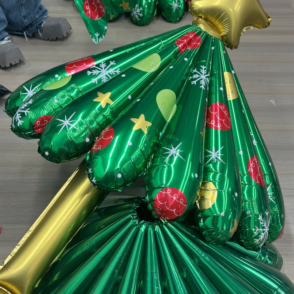 Simple Assembled ลูกโป่งอลูมิเนียมต้นคริสต์มาส - ขนาด S/L - ต้นคริสต์มาสเป่าลมสีเขียวคลาสสิกพร้อมไฟ LED - รูปที่ 5