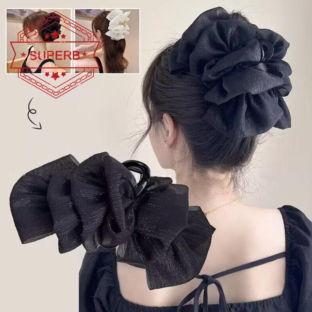 apoedc Fluffy Cloud Hair Clip Cloud Bubble Mesh Hairpins ผู้หญิงอุปกรณ์เสริมผม N0p3 poedc