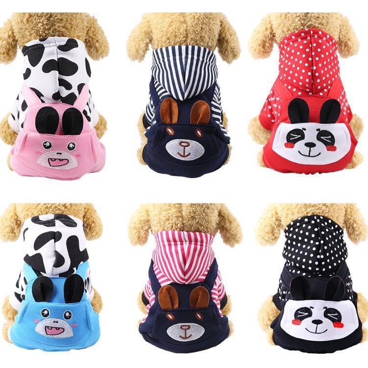 HuggyPets ชุดจั๊มสูทสุนัขไใส่สบายและน่ารัก1ชิ้นเหมาะสําหรับให้ความอบอุ่นในฤดูใบไม้ร่วงและฤดูหนาวสําหรับแมวและสุนัขเป็นสัตว์เลี้ - รูปที่ 5