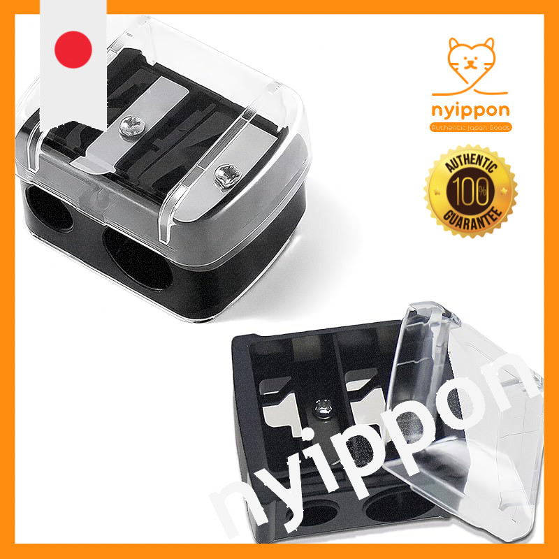 DELUXEFOX Eyebrow Pencil Sharpener Eyeliner Sharpener 【Set of 2】 Eyebrow Pencil Knife 2-Hole Design 