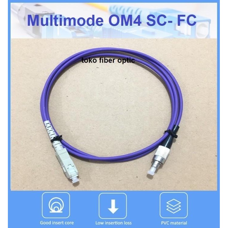 OM4 patchcord SC FC 10 เมตร ไฟเบอร์ออปติกมัลติโหมด OM4 Simplex LSZH