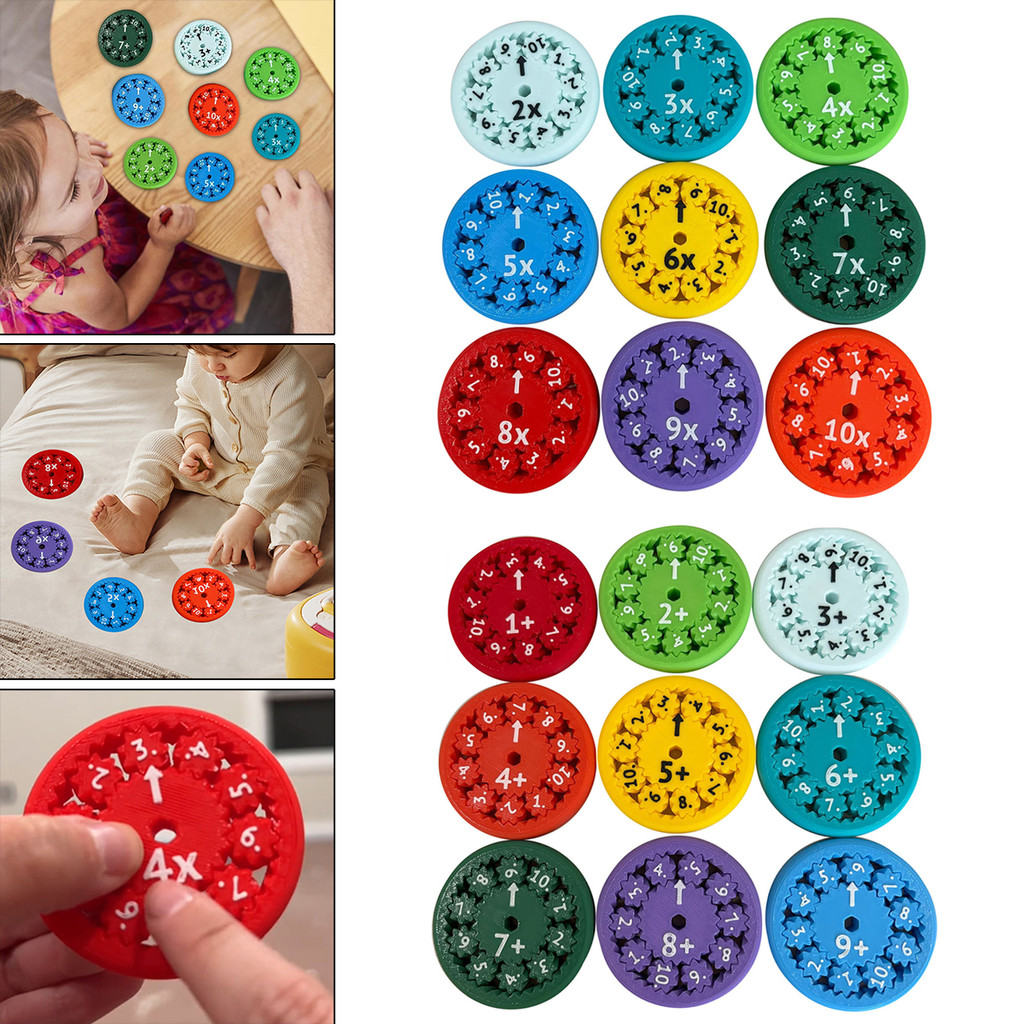 9 ชิ้น/เซ็ตใหม่คณิตศาสตร์ Fidget Spinners คณิตศาสตร์ Fidget Spinners คณิตศาสตร์ Multiplication ตาราง