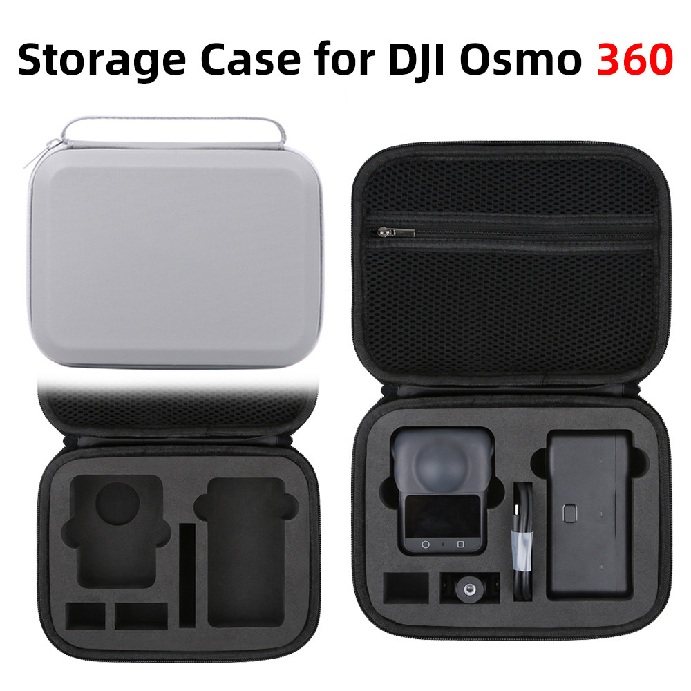 สําหรับกระเป๋าเก็บ DJI Osmo 360 กล้องกีฬาแบบพาโนรามา ตบมือและถือกระเป๋า PU anti drop mini DJI 360 อุปกรณ์จัดเก็บข้อมูล