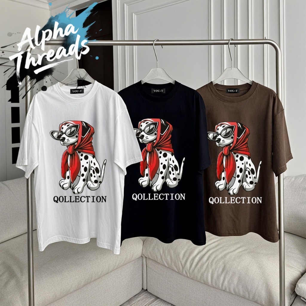 (จัดส่งตลอด 24 ชั่วโมง) เสื้อยืด oversize แนวสตรีท สไตล์เมกา ผ้าฝ้าย โคตรนุ่ม พิมพ์ลาย แขนสั้น "QOLL