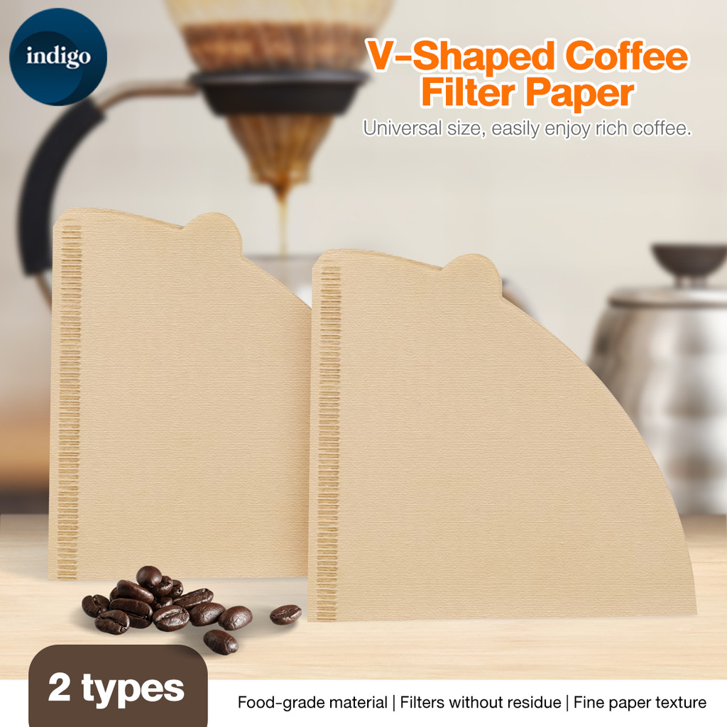 V60 ถ้วยกรองกระดาษกรองกาแฟ 100 ชิ้นไม้กระดาษหยด V-shaped & พัดลมกาแฟกรองสําหรับ V60 纸 กาแฟ机
