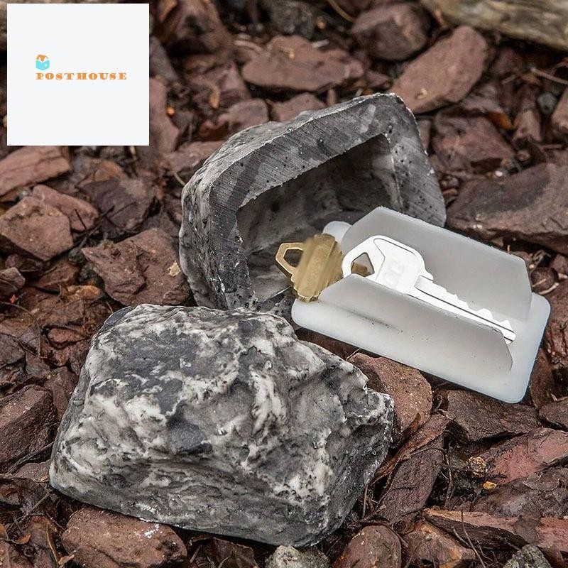 [posthouse]Hide-A-Parts-Key Fake-Rock - ดูชุดหินจําลองชุดกล่องเก็บกุญแจเรซิ่น