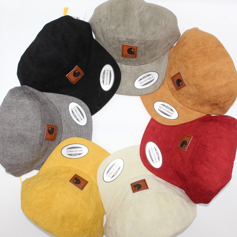 หมวกย้อนยุค ขอบแบน หนังนิ่ม มีช่องระบายอากาศห้าช่อง