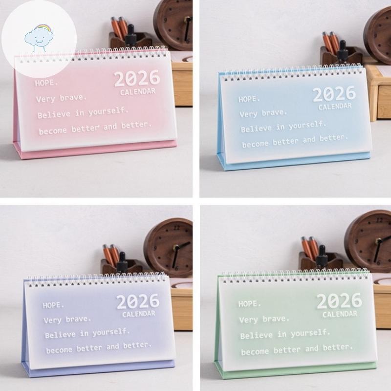สอง 2026 ปฏิทินตั้งโต๊ะปฏิทินขนาดใหญ่หนังสือประจําปีที่จะทํารายการวางแผนรายวันรายเดือนการจัดการเวลา 