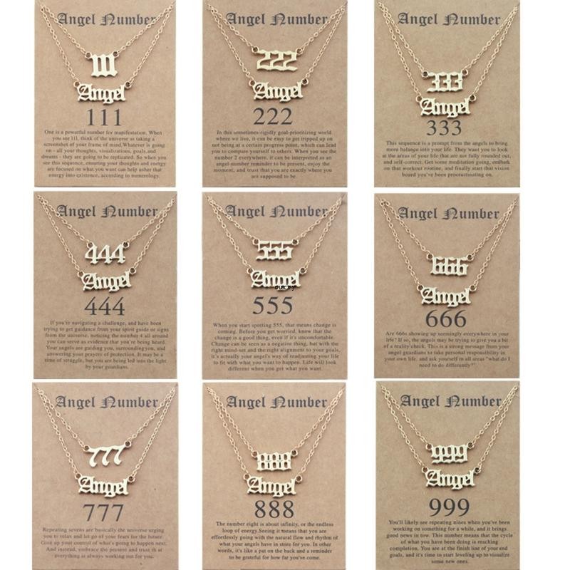 สร้อยคอกลุ่มตัวเลข Angel Numbers กับจี้สร้อยคอยอดนิยม 111 222 333 444 777 พร้อมสายคล้องคอ Chokers