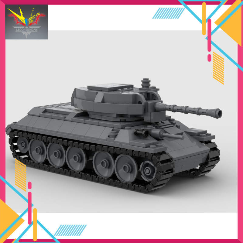 MOC Assembly Toy Military Model Army WW2 T34-76