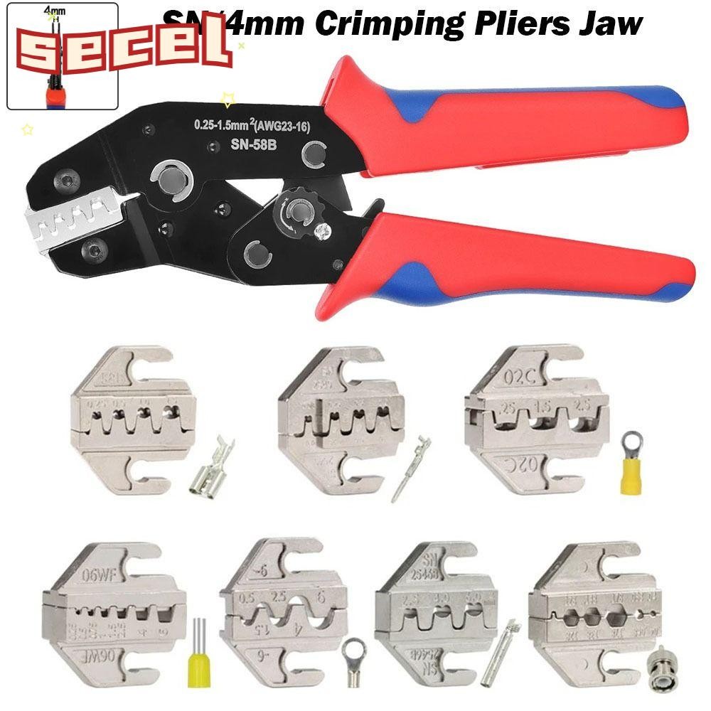 SECEL SN CRIMPING คีมขากรรไกร, 06WF 2549 03H กว้าง 4 มม. CRIMPING คีม Jaws, SN-2546B 02C 48B 58B โลห