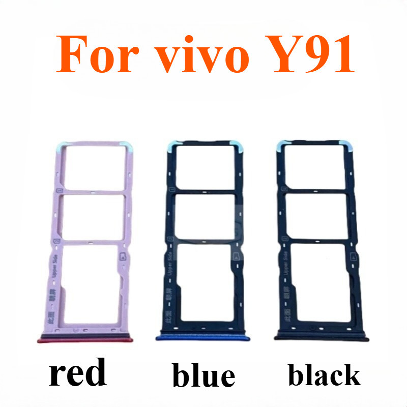 สําหรับ Vivo Y91 Y91i Y91c Y93 Y93s Y93st Y95 MT6762 ถาดซิม Micro SD ผู้ถือบัตรสล็อต Part