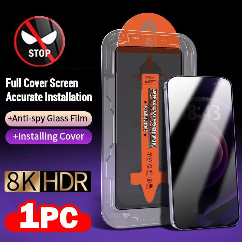 ป้องกันการแอบดู ฟิล์มกันรอย For iPhone 16 15 Pro Max 11 14 12 13 Pro Max 7 8 6 Plus 12 Mini XR X XS Max 12proฟิล์มกระจก