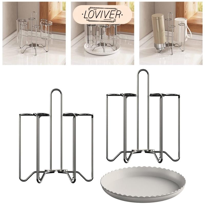 LOVIVER ที่วางแก้วกาแฟชั้นวางถ้วยน้ําถ้วยชาแบบพกพาชั้นเก็บของขาตั้งถ้วยแก้วสําหรับเคาน์เตอร์สํานักงานตู้ห้องนั่งเล่น - รูปที่ 4