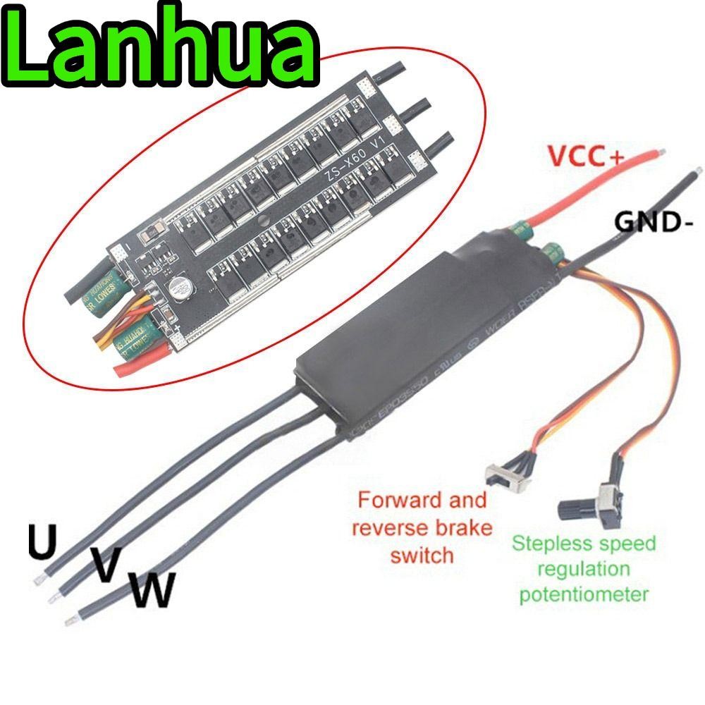 LANHUA Hallless DC มอเตอร์ไดรฟ์, DC 6-24V 1000W BLDC มอเตอร์ไร้แปรงไดร์เวอร์, ความเร็วสูง DC Brushle