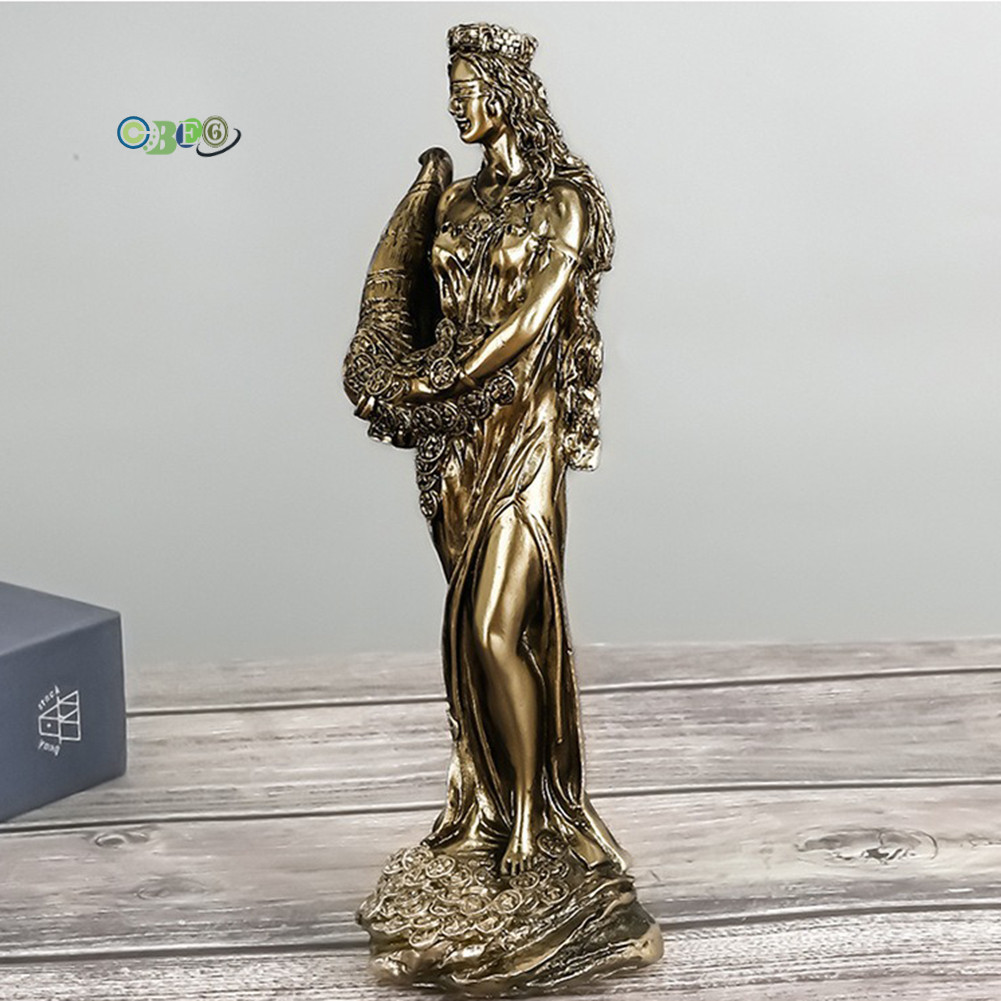 Tyche ประติมากรรมตํานานกรีกโบราณสะสมโบราณเทพธิดากรีกประติมากรรมรูปปั้นสําหรับห้องศึกษาตู้หนังสือ Acc