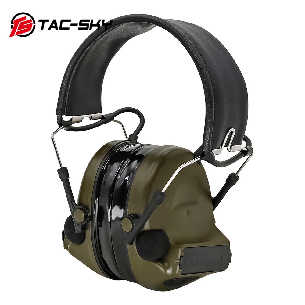 หูฟังป้องกันเสียงรบกวน C2Comtac II แบบซิลิโคน กองทัพสีเขียว สำหรับยุทธวิธี