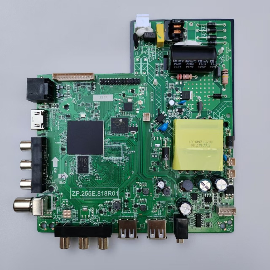 สมาร์ท LCD TV เมนบอร์ด ZP.255 E.818 R01 Light Bar แรงดันไฟฟ้าช่วง 50V-85V 45W 1G+8G