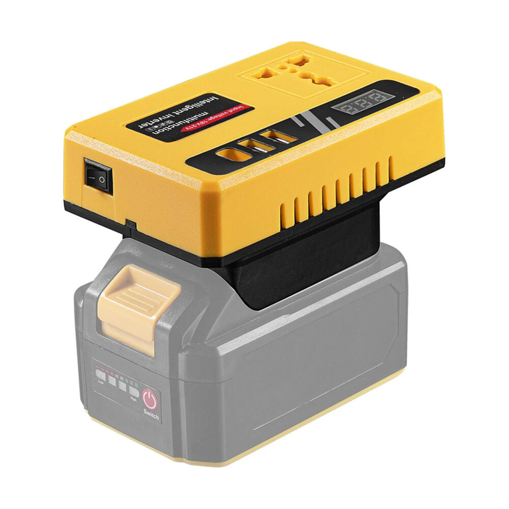 150W Power Inverter for Dewalt 18/20V Battery DC 18V to AC 220V Battery Inverter