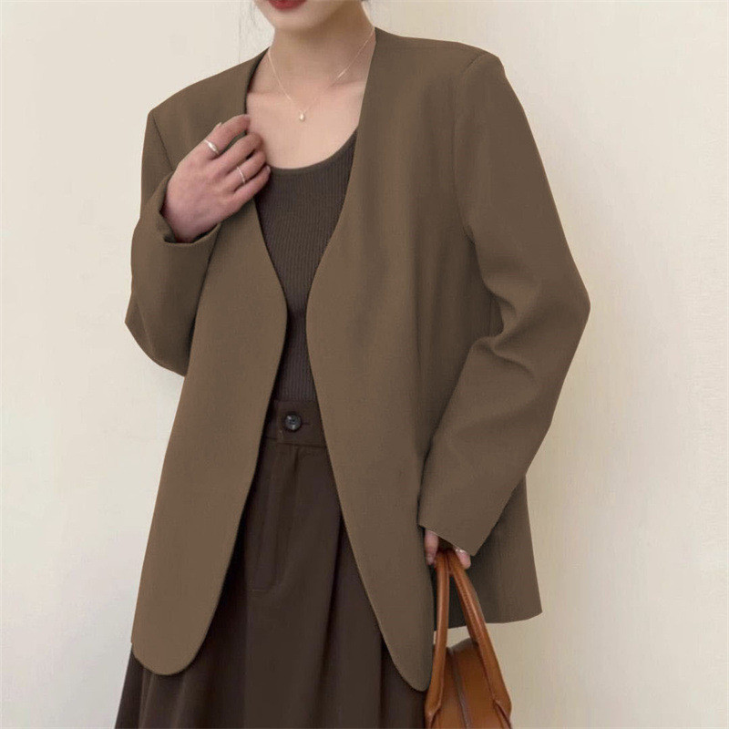 2025 spring and autumn new style suit coat for women Korean straight casual loose slimming suit for 