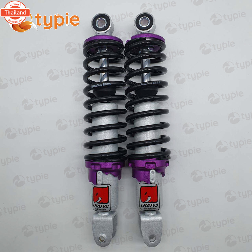 โช๊คหลังPCX ทรงไชโย โช๊คหลังแต่ง PCX , N-MAX ม่วง 320mm