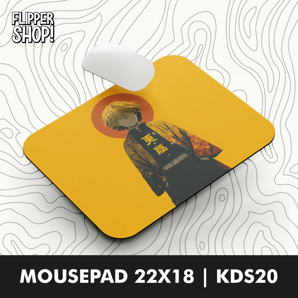Demon Slayer Zenitsu/Muzan/Tanjiro/Inosuke/Rengoku แผ่นรองเมาส์อนิเมะ Premium 18x22