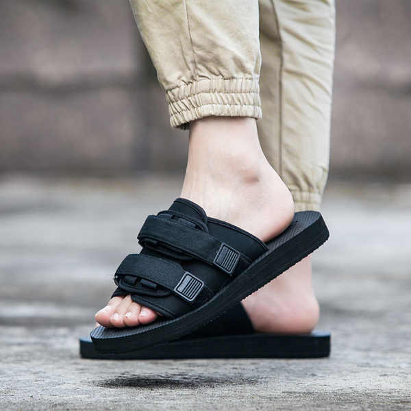 รองเท้าแตะทูโทน keto รองเท้า SLIPPERS MEN รองเท้าแตะผู้ชายตีนตุ๊กแกรองเท้าแตะใส่ด้านนอก INS คู่นักเร